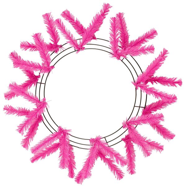 15-24  Work Wreath Form: Hot Pink Discount