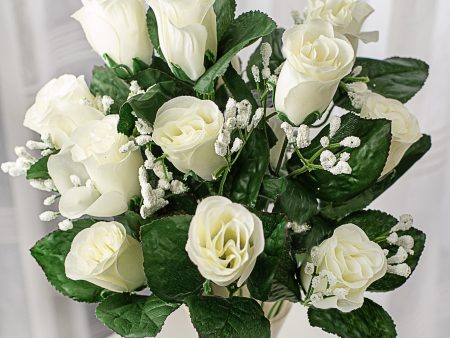 18  Colorfast Lillian Rose Bud Bush: Cream (14) For Discount