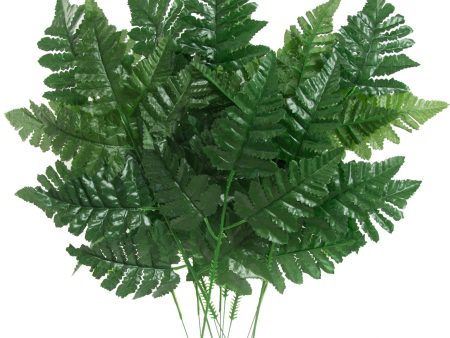 16  Green Leather Leaf Fern Picks (12) For Discount