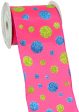 4  Hot Pink, Lime, Turqouise Glitter Dot Ribbon (10 Yds) Cheap