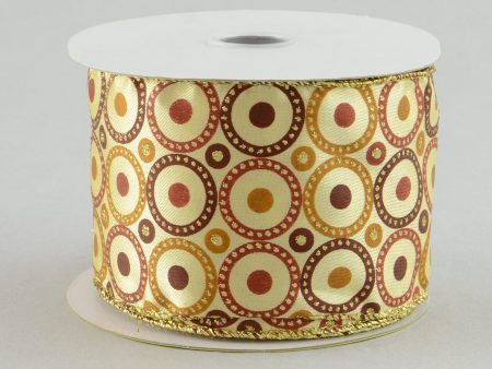 2.5  Harvest Dots & Circles Ribbon (10 Yards) Online