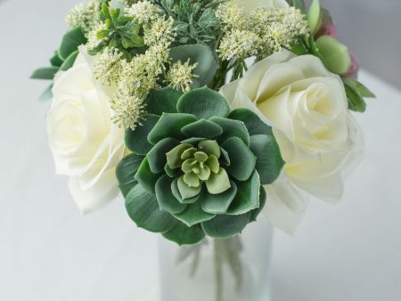 12  Succulents & Rose Bouquet Online now