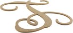 12  Wood Letter Vine Monogram: T on Sale