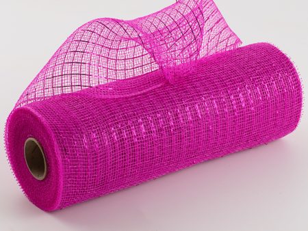 10  Poly Deco Mesh: Metallic Hot Pink Online Hot Sale