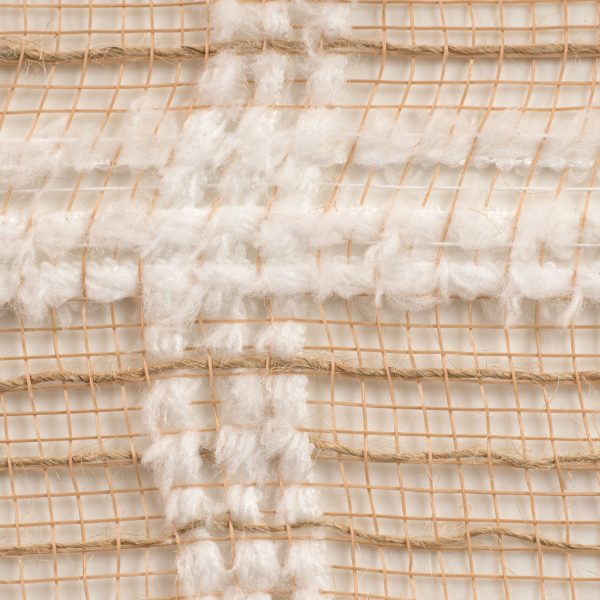 10  Snowdrift Jute Check Deco Mesh: Natural & White For Cheap