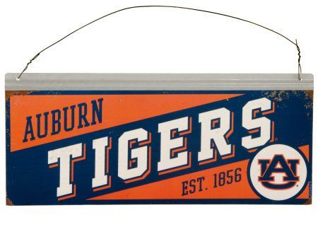 12x5 Collegiate Tin Sign: Auburn Tigers For Discount