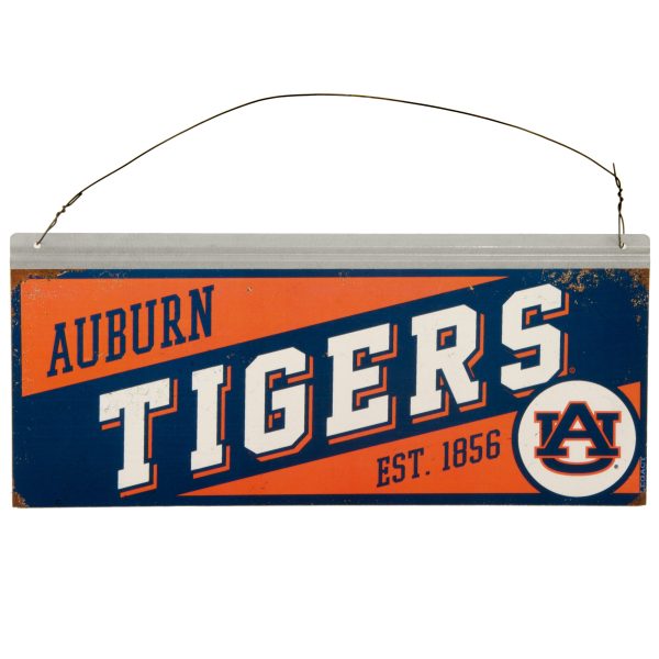 12x5 Collegiate Tin Sign: Auburn Tigers For Discount