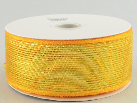 2.5  Poly Deco Mesh Ribbon: Metallic Gold For Discount