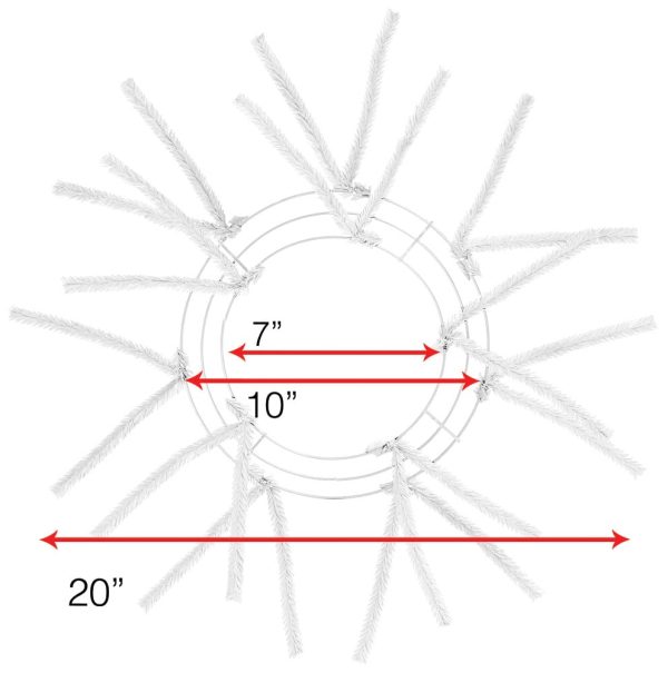 10-20  Tinsel Work Wreath Form: White Fashion