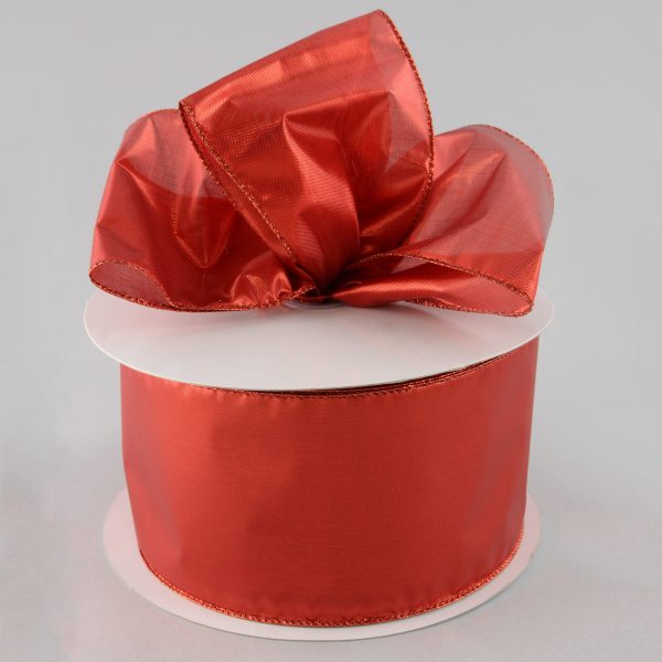 4  Red Lamé Ribbon (50 Yards) Online now