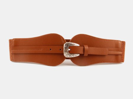 Wide Elastic Belt with Alloy Buckle Online