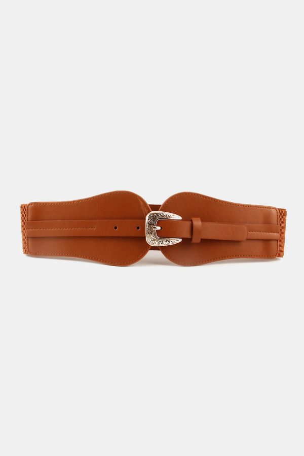 Wide Elastic Belt with Alloy Buckle Online