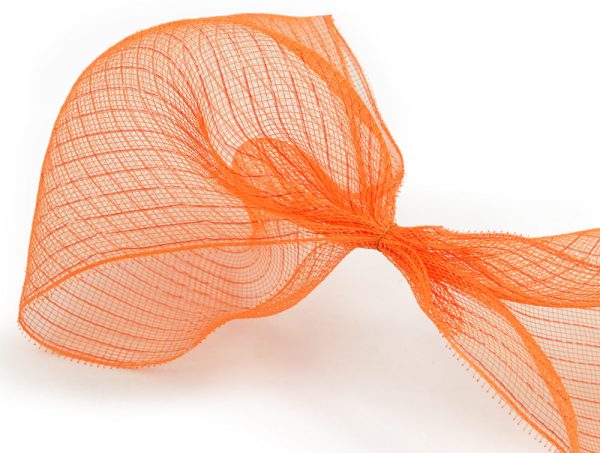 10  Poly Deco Mesh: Metallic Orange Sale