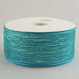 2.5  Poly Deco Mesh Ribbon: Metallic Teal For Cheap