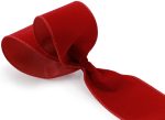 2.5  Red Velvet Wired Ribbon (10 Yards) For Sale