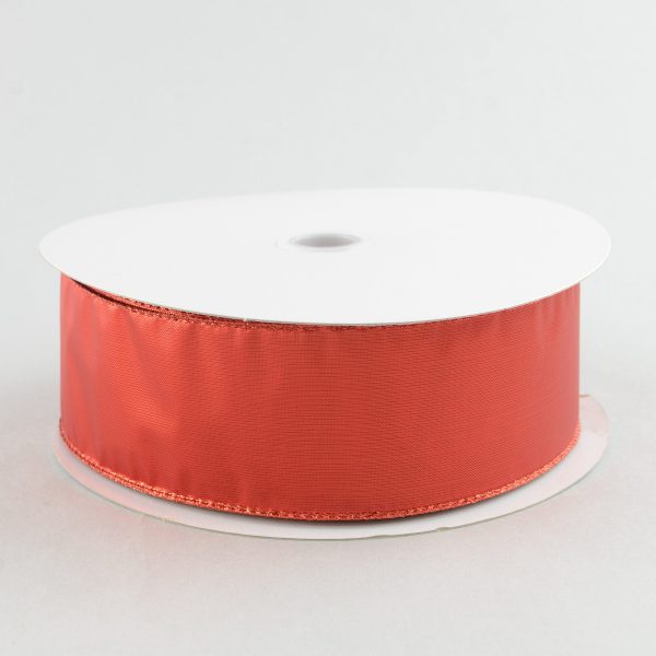 2.5  Red Lamé Ribbon (50 Yards) For Discount