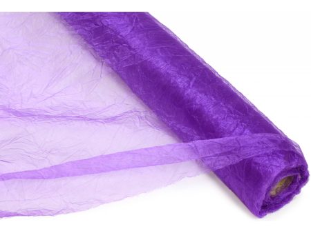 24  Crinkle Sheer Fabric Roll: Purple (10 Yards) For Cheap