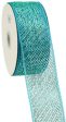 2.5  Poly Deco Mesh Ribbon: Metallic Teal For Cheap