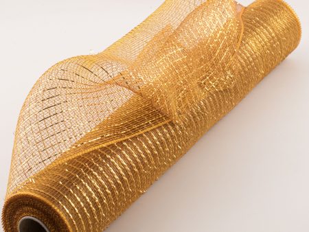 21  Poly Deco Mesh: Metallic Gold & Gold For Discount