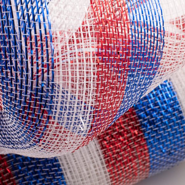 10  Poly Deco Mesh: Deluxe Stripe Patriotic Fashion