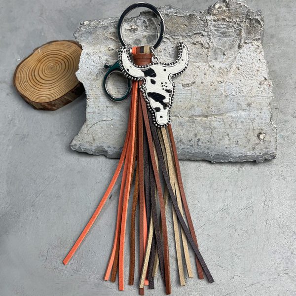 Bull Shape Fringe Key Chain Online Hot Sale