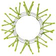 15-24  Tinsel Ball Work Wreath Form: Lime Green on Sale