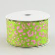 2.5  Lime Fuchsia Leopard Ribbon (10 Yards) Cheap