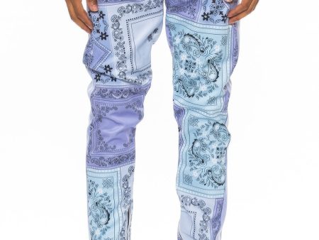 Paisley Bandana Print Track Pants Discount