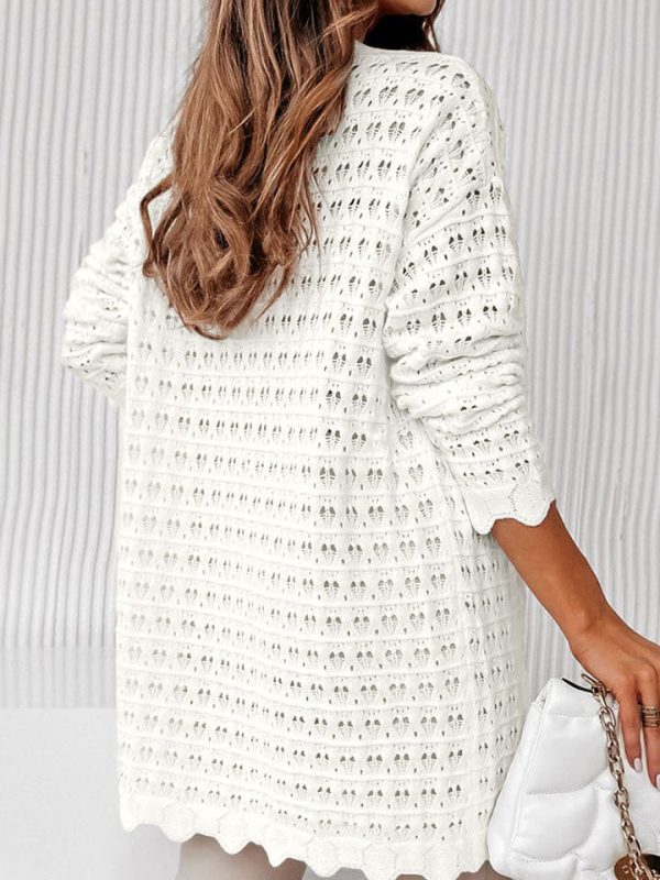 Long Sleeve Openwork Cardigan on Sale