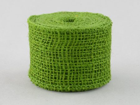 2.5  Burlap Ribbon: Olive Green (10 Yards) Online Hot Sale