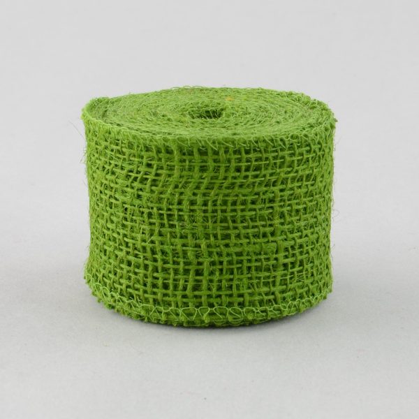 2.5  Burlap Ribbon: Olive Green (10 Yards) Online Hot Sale