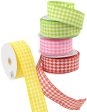 1.5  Pink & White Houndstooth Ribbon (10 Yards) Fashion