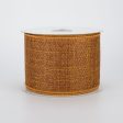 2.5  Royal Faux Burlap Ribbon: Rust (10 Yards) Online now