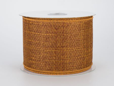 2.5  Royal Faux Burlap Ribbon: Rust (10 Yards) Online now