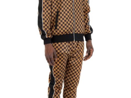 Rich Checkered Track Pants Fashion