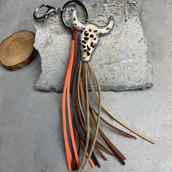 Bull Shape Fringe Key Chain Online Hot Sale