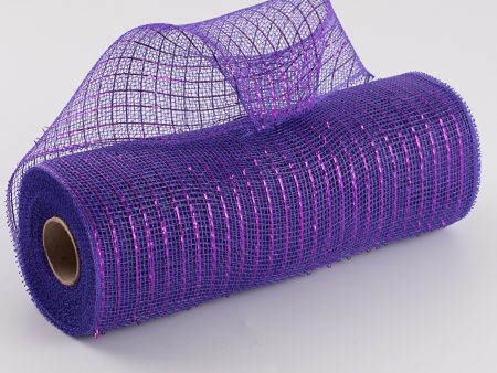 10  Poly Deco Mesh: Metallic Purple For Cheap