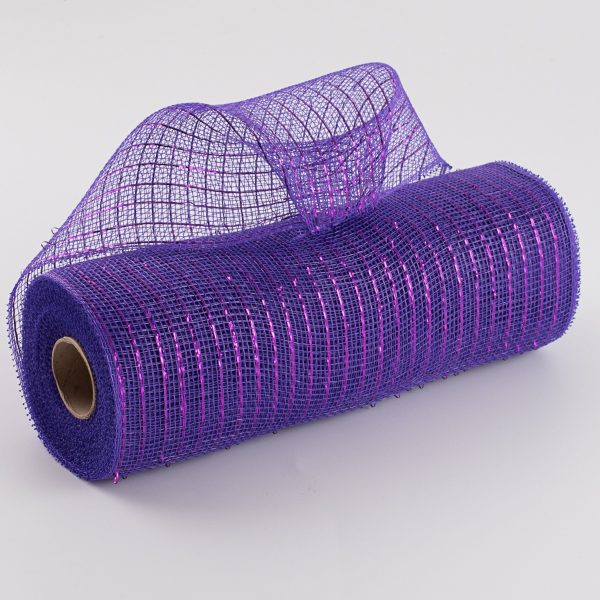 10  Poly Deco Mesh: Metallic Purple For Cheap