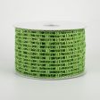 2.5  Jute Mesh Ribbon: Lime Green (10 Yards) Fashion