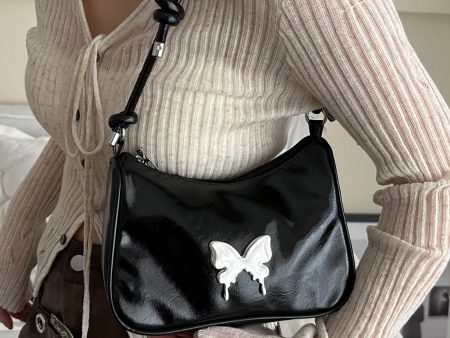 Butterfly PU Leather Knotted Strap Shoulder Bag Online