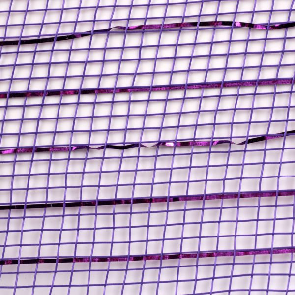 21  Poly Deco Mesh: Metallic Purple Supply