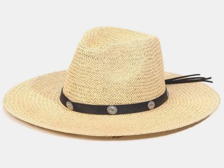 Fame Belt Strap Straw Hat Fashion