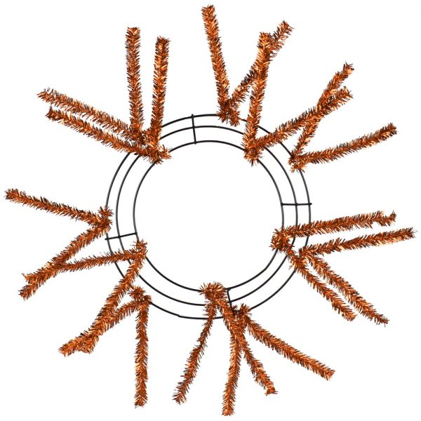 10-20  Tinsel Work Wreath Form: Metallic Copper For Cheap