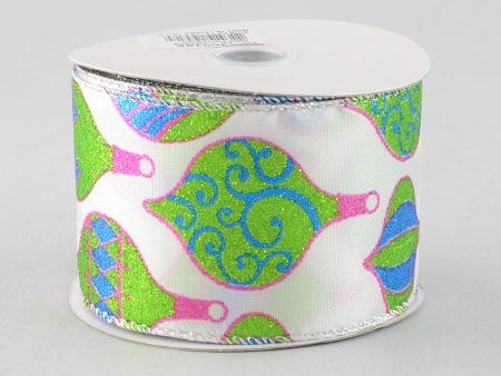 2.5  Retro Holiday Ornament Ribbon (10 Yards) For Discount