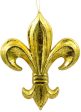 10  Gold Leaf Fleur de Lis Ornament Cheap