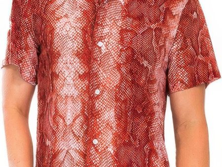 Red Snake Button Down Shirt Cheap