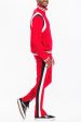 Mens Two Stripe Track Pants Track Jacket Set For Cheap