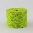 2.5  Burlap Ribbon: Apple Green (10 Yards) Supply