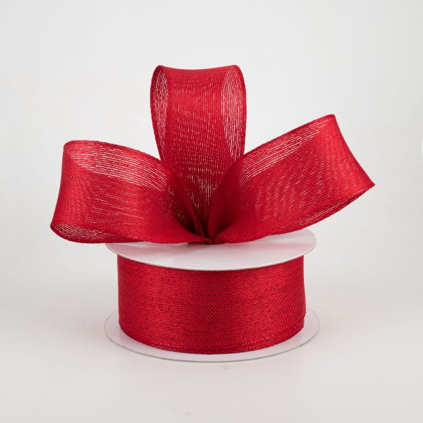 1.5  Classic Faux Jute Ribbon: Burgundy Red (10 Yards) Online Sale