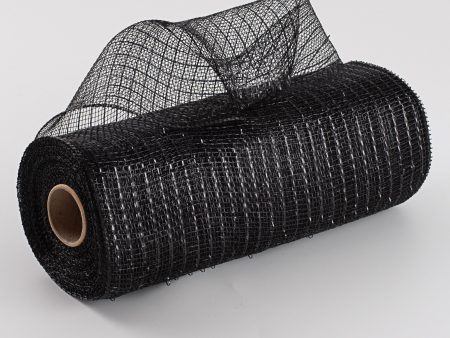 10  Poly Deco Mesh: Metallic Black Cheap